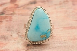 Genuine Sonoran Turquoise Sterling Silver Native American Ring